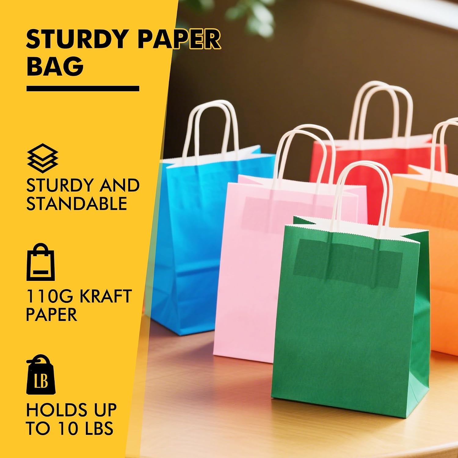 RACETOP Gift Bags with Handles 32 Pack 5.8x3.2x8.25 in, Small Paper Bags - Image 5