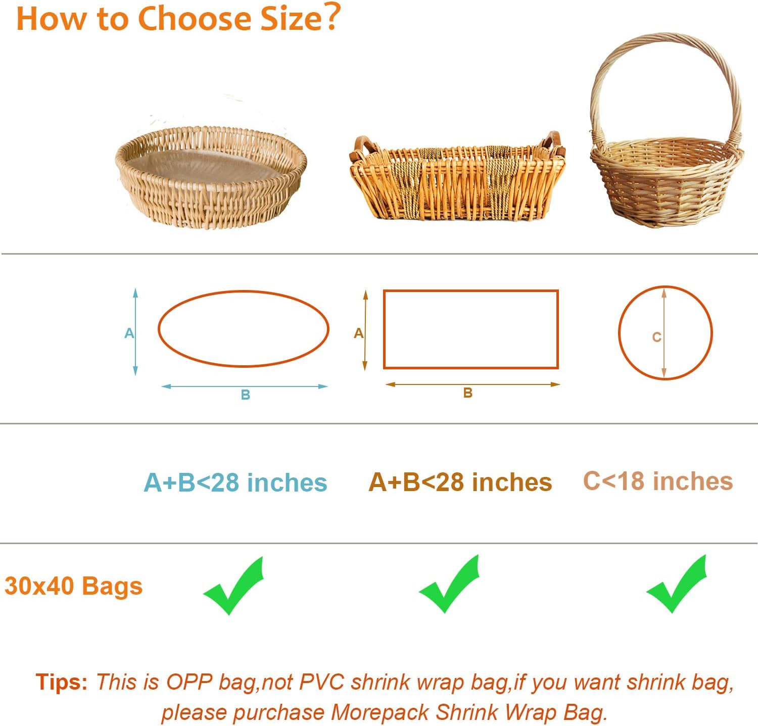 Morepack Large Cellophane Bags for Gift Baskets 30x40 Inches 10Pcs - Image 3